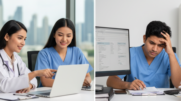 Difference between applying for DHA through agency and by self.